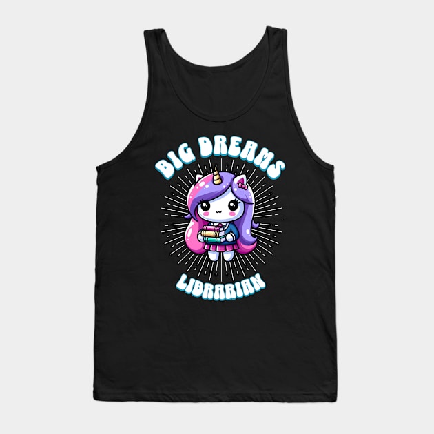 Big Dreams Librarian Unicorn Ocean Edition Tank Top by Pink & Pretty